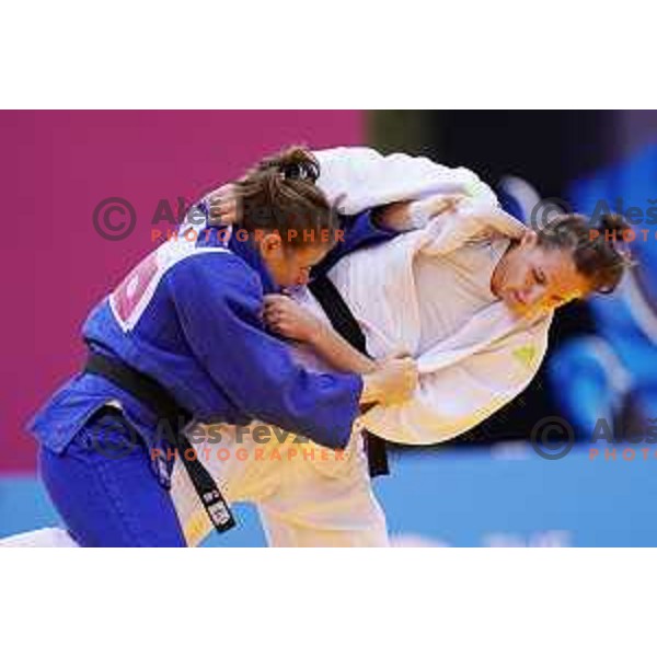 Klara Apotekar of Slovenia winner of gold medal at Women\'s 70 kg Judo Tournament at 2nd European Games, Minsk, Belarus on June 24, 2019