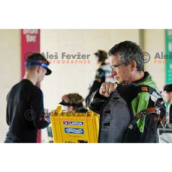 Rajmond Debevec of Slovenia competes in Shooting discipline Rifle 50 meters 3 positions at 2nd European Games, Minsk, Belarus on June 26, 2019