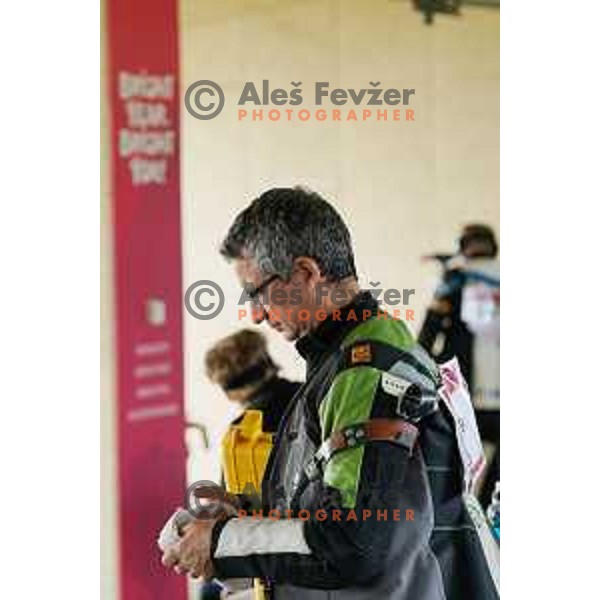 Rajmond Debevec of Slovenia competes in Shooting discipline Rifle 50 meters 3 positions at 2nd European Games, Minsk, Belarus on June 26, 2019