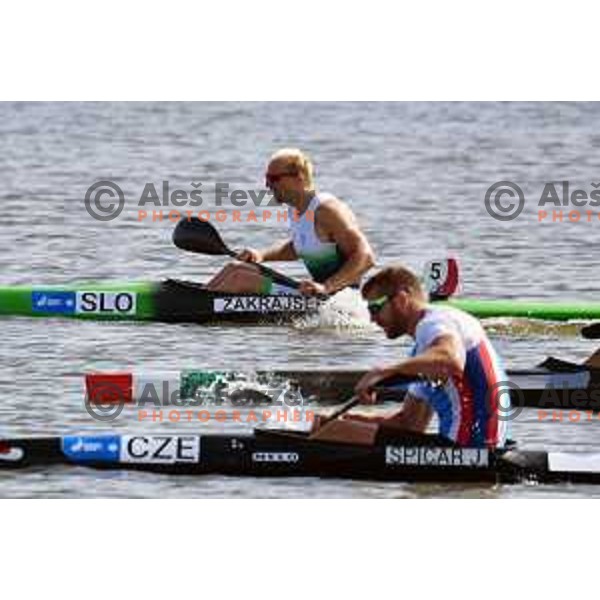 Jost Zakrajsek of Slovenia competes in B final of Men\'s K1 1000 meters at 2nd European Games, Minsk, Belarus on June 26, 2019