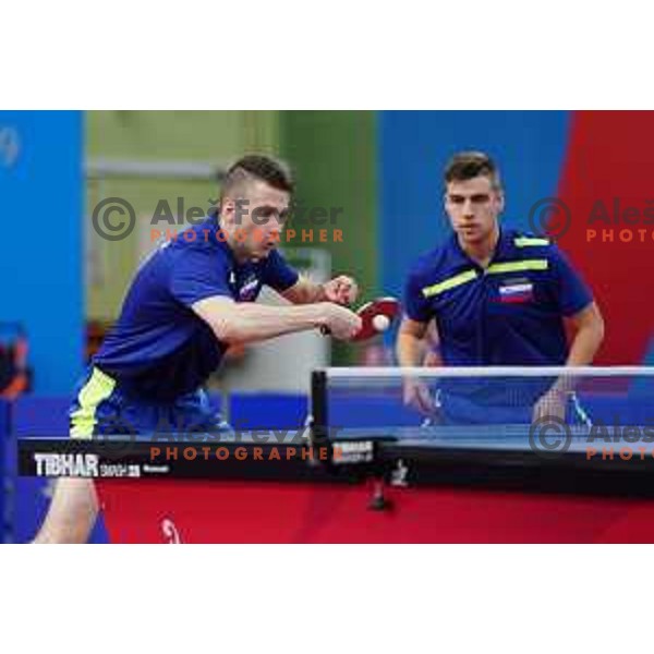 Deni Kozul and Darko Jorgic compete in Table tennis team competition at 2nd European Games, Minsk, Belarus on June 27, 2019