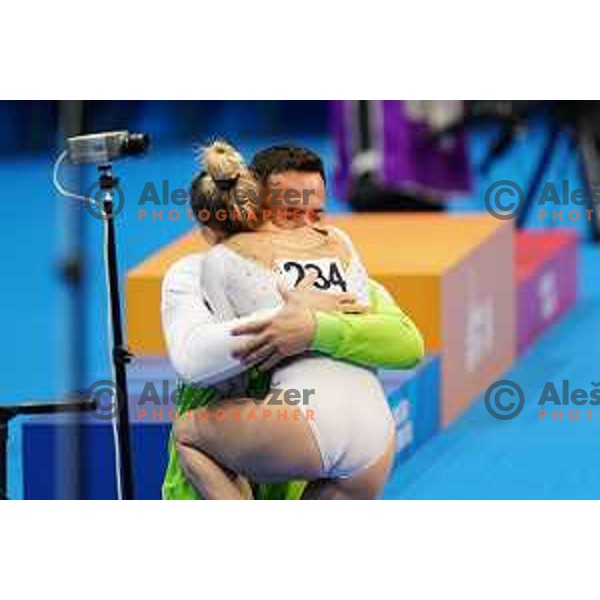 Teja Belak of Slovenia winner of Women\'s Vault Artistic Gymanstics at 2nd European Games, Minsk, Belarus on June 30, 2019