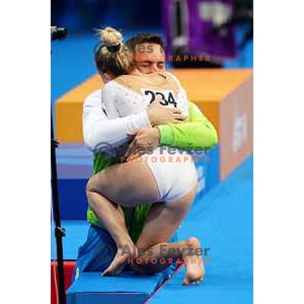 Teja Belak of Slovenia winner of Women\'s Vault Artistic Gymanstics at 2nd European Games, Minsk, Belarus on June 30, 2019