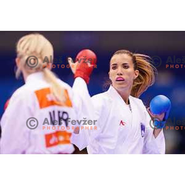 Tjasa Ristic of Slovenia, winner of silver medal in Women\'s Karate Kumite -61 kg at 2nd European Games, Minsk, Belarus on June 30, 2019