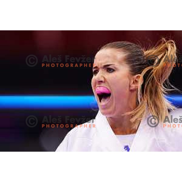 Tjasa Ristic of Slovenia, winner of silver medal in Women\'s Karate Kumite -61 kg at 2nd European Games, Minsk, Belarus on June 30, 2019