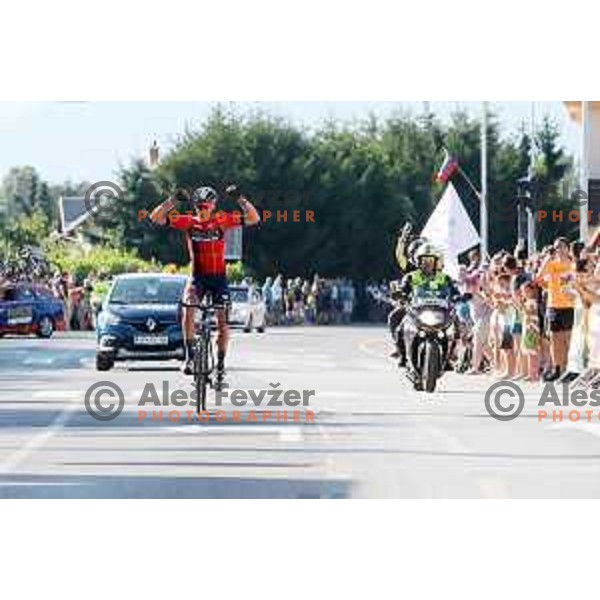 Domen Novak at Men\'s Road Race at Slovenian National Cycling Championships in Radovljica on June 30, 2019