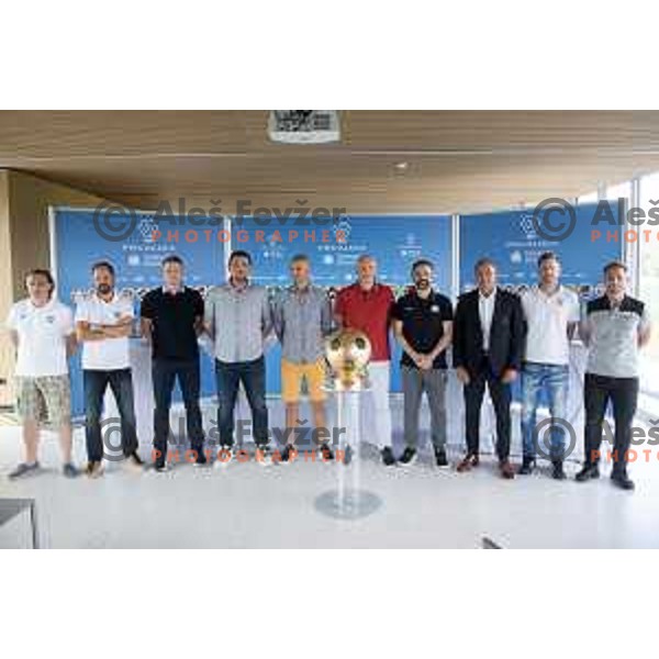 Press conference with all coaches before start of Prva liga Telekom Slovenije season 2019/2020 in NNC Brdo, Slovenia on July 8, 2019