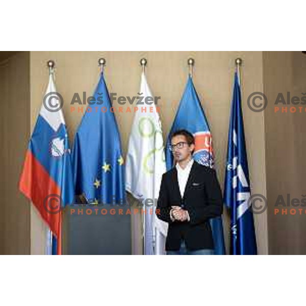 Jure Praprotnik at Press conference with all coaches before start of Prva liga Telekom Slovenije season 2019/2020 in NNC Brdo, Slovenia on July 8, 2019