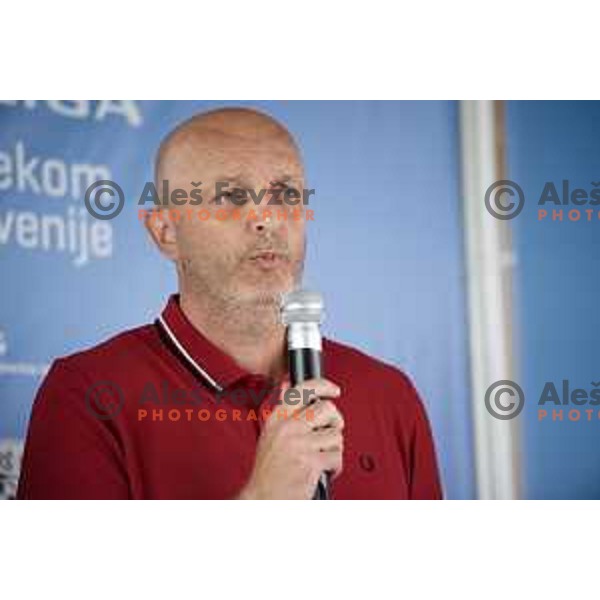 Press conference with all coaches before start of Prva liga Telekom Slovenije season 2019/2020 in NNC Brdo, Slovenia on July 8, 2019