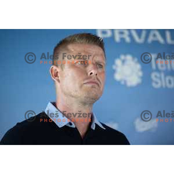 Andrej Razdrh at Press conference with all coaches before start of Prva liga Telekom Slovenije season 2019/2020 in NNC Brdo, Slovenia on July 8, 2019