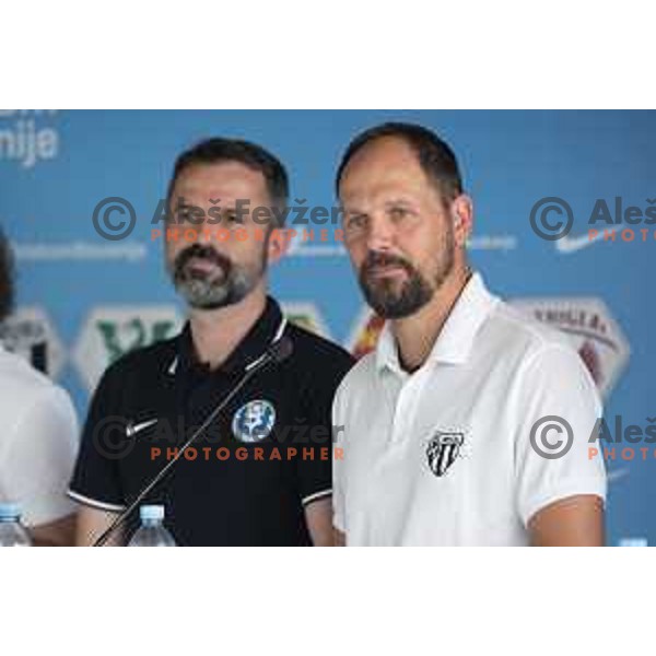 Ante Simundza at Press conference with all coaches before start of Prva liga Telekom Slovenije season 2019/2020 in NNC Brdo, Slovenia on July 8, 2019
