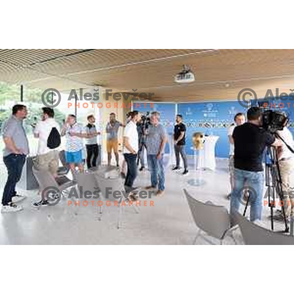Press conference with all coaches before start of Prva liga Telekom Slovenije season 2019/2020 in NNC Brdo, Slovenia on July 8, 2019