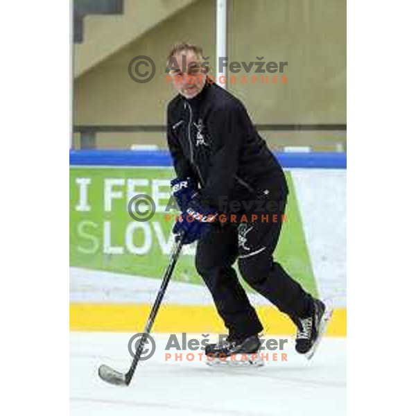 Matjaz Kopitar at Summer Ice Hockey Academy in Bled Ice Hockey Hall, Slovenia on July 9, 2019