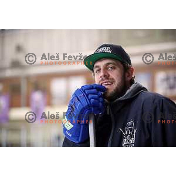 Anze Kopitar at Summer Ice Hockey Academy in Bled Ice Hockey Hall, Slovenia on July 9, 2019