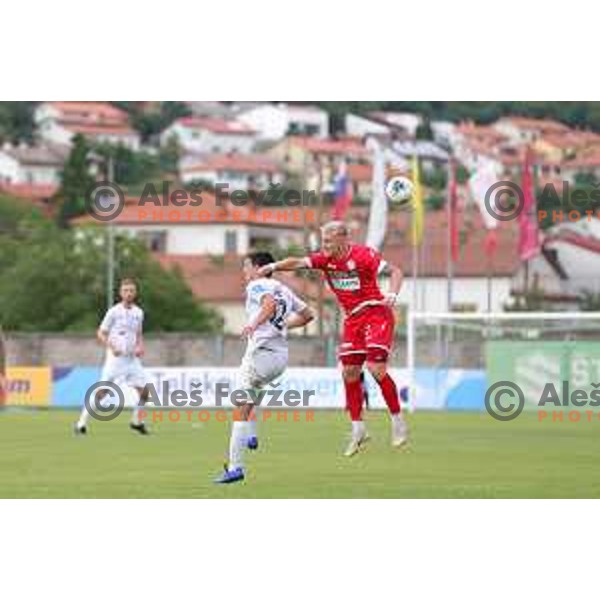 Luka Stor in action during Prva Liga Telekom Slovenije 2019/2020 football match between Tabor Cherry Box 24 and Aluminij in Sezana, Slovenia on July 13, 2019