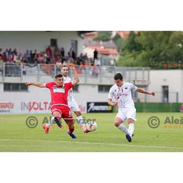 action during Prva Liga Telekom Slovenije 2019/2020 football match between Tabor Cherry Box 24 and Aluminij in Sezana, Slovenia on July 13, 2019