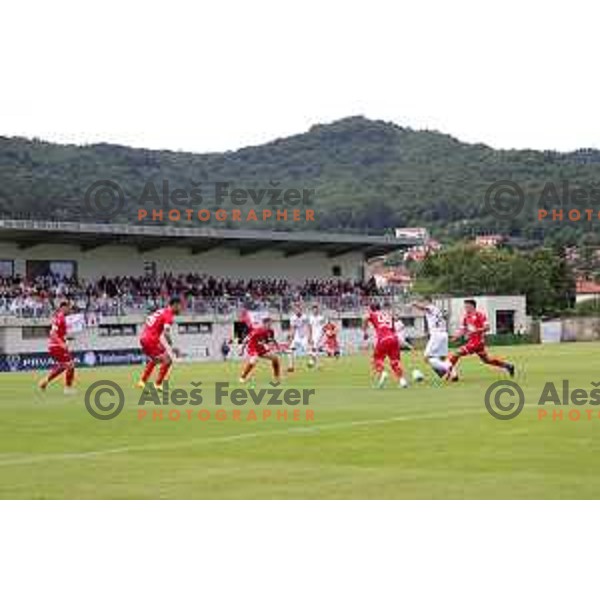action during Prva Liga Telekom Slovenije 2019/2020 football match between Tabor Cherry Box 24 and Aluminij in Sezana, Slovenia on July 13, 2019