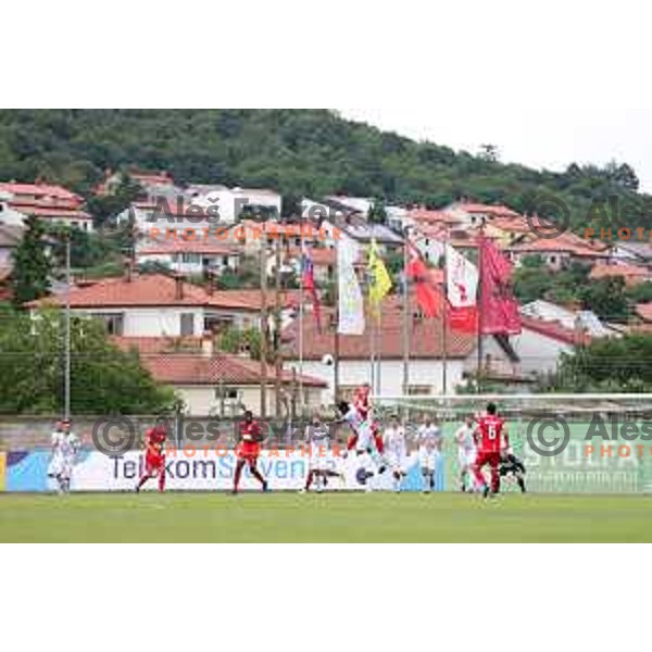 action during Prva Liga Telekom Slovenije 2019/2020 football match between Tabor Cherry Box 24 and Aluminij in Sezana, Slovenia on July 13, 2019