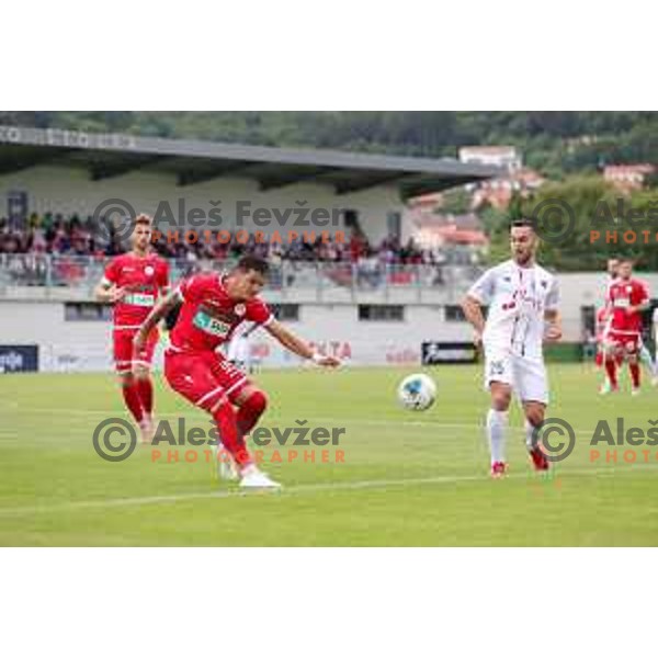action during Prva Liga Telekom Slovenije 2019/2020 football match between Tabor Cherry Box 24 and Aluminij in Sezana, Slovenia on July 13, 2019