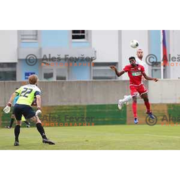 action during Prva Liga Telekom Slovenije 2019/2020 football match between Tabor Cherry Box 24 and Aluminij in Sezana, Slovenia on July 13, 2019