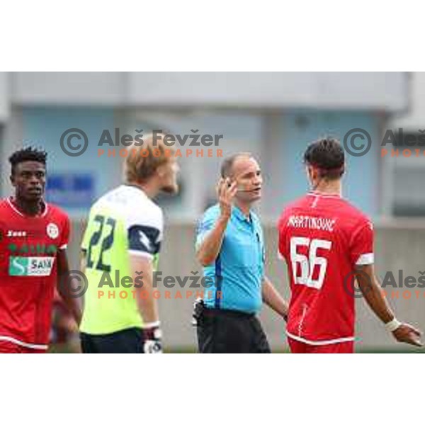 action during Prva Liga Telekom Slovenije 2019/2020 football match between Tabor Cherry Box 24 and Aluminij in Sezana, Slovenia on July 13, 2019