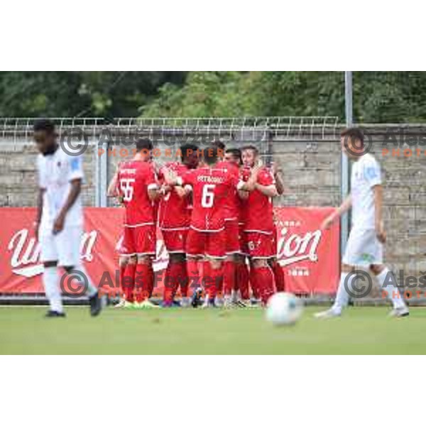 action during Prva Liga Telekom Slovenije 2019/2020 football match between Tabor Cherry Box 24 and Aluminij in Sezana, Slovenia on July 13, 2019