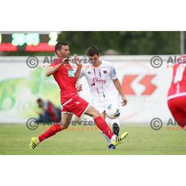 action during Prva Liga Telekom Slovenije 2019/2020 football match between Tabor Cherry Box 24 and Aluminij in Sezana, Slovenia on July 13, 2019