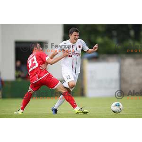 action during Prva Liga Telekom Slovenije 2019/2020 football match between Tabor Cherry Box 24 and Aluminij in Sezana, Slovenia on July 13, 2019