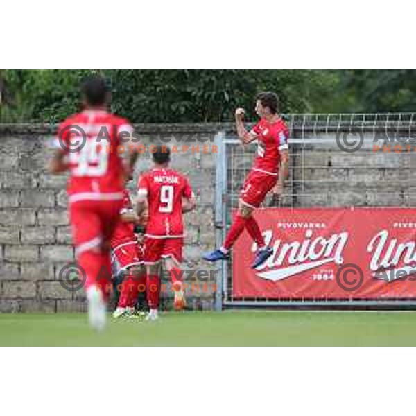 Nikola Leko in action during Prva Liga Telekom Slovenije 2019/2020 football match between Tabor Cherry Box 24 and Aluminij in Sezana, Slovenia on July 13, 2019