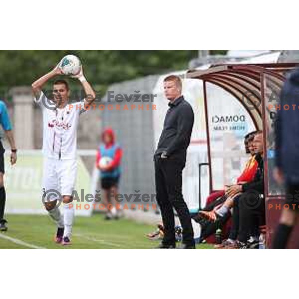 Marko Ristic and Andrej Razdrh in action during Prva Liga Telekom Slovenije 2019/2020 football match between Tabor Cherry Box 24 and Aluminij in Sezana, Slovenia on July 13, 2019