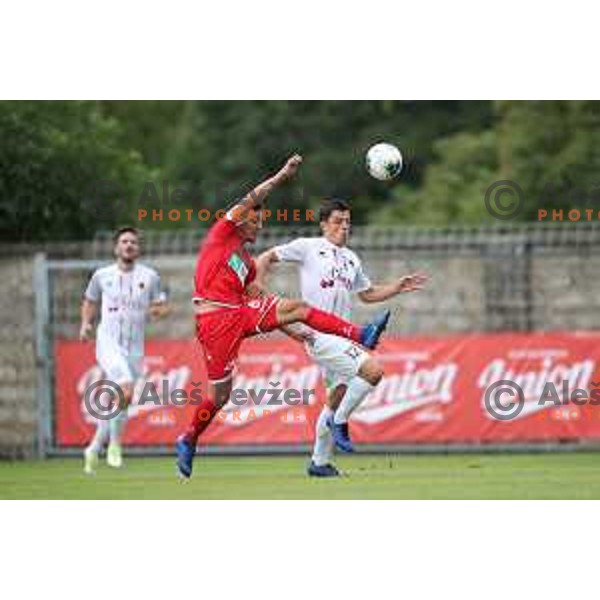 action during Prva Liga Telekom Slovenije 2019/2020 football match between Tabor Cherry Box 24 and Aluminij in Sezana, Slovenia on July 13, 2019