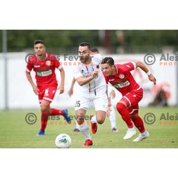 action during Prva Liga Telekom Slovenije 2019/2020 football match between Tabor Cherry Box 24 and Aluminij in Sezana, Slovenia on July 13, 2019