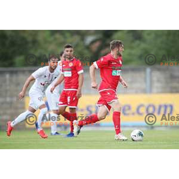 action during Prva Liga Telekom Slovenije 2019/2020 football match between Tabor Cherry Box 24 and Aluminij in Sezana, Slovenia on July 13, 2019