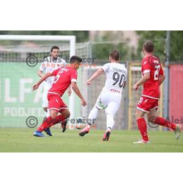 action during Prva Liga Telekom Slovenije 2019/2020 football match between Tabor Cherry Box 24 and Aluminij in Sezana, Slovenia on July 13, 2019