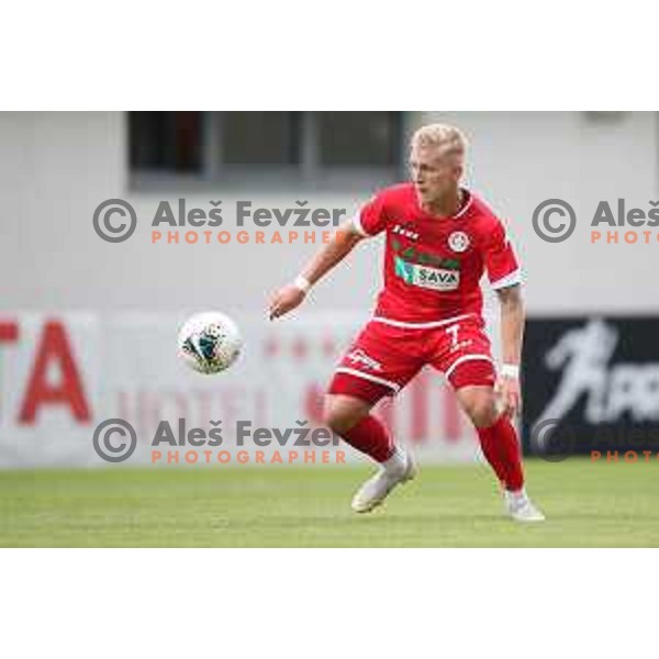 Luka Stor in action during Prva Liga Telekom Slovenije 2019/2020 football match between Tabor Cherry Box 24 and Aluminij in Sezana, Slovenia on July 13, 2019
