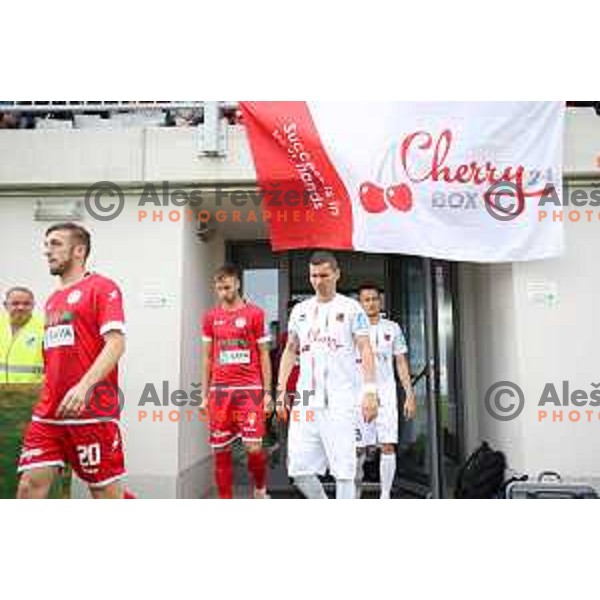 action during Prva Liga Telekom Slovenije 2019/2020 football match between Tabor Cherry Box 24 and Aluminij in Sezana, Slovenia on July 13, 2019