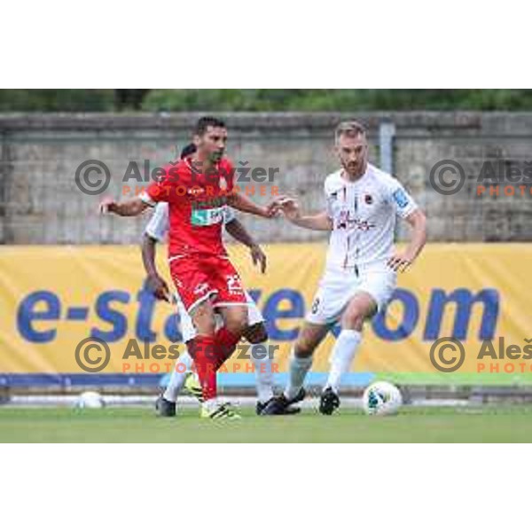action during Prva Liga Telekom Slovenije 2019/2020 football match between Tabor Cherry Box 24 and Aluminij in Sezana, Slovenia on July 13, 2019