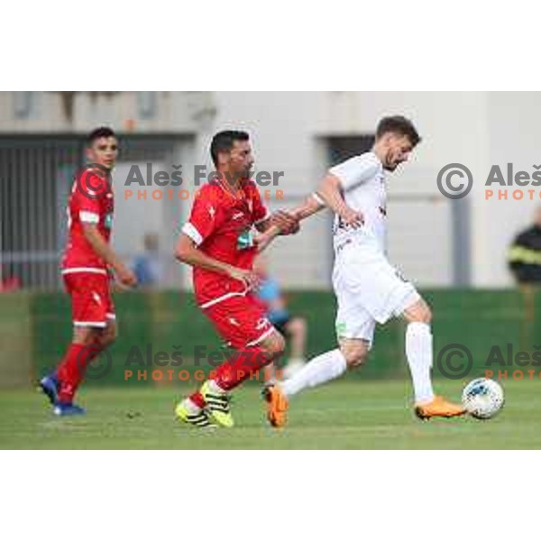 action during Prva Liga Telekom Slovenije 2019/2020 football match between Tabor Cherry Box 24 and Aluminij in Sezana, Slovenia on July 13, 2019