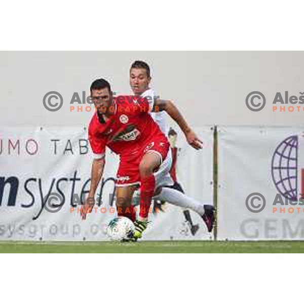 action during Prva Liga Telekom Slovenije 2019/2020 football match between Tabor Cherry Box 24 and Aluminij in Sezana, Slovenia on July 13, 2019