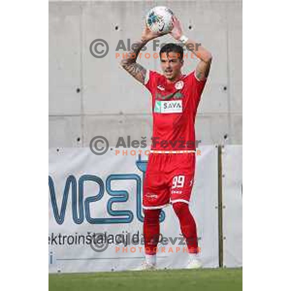 action during Prva Liga Telekom Slovenije 2019/2020 football match between Tabor Cherry Box 24 and Aluminij in Sezana, Slovenia on July 13, 2019