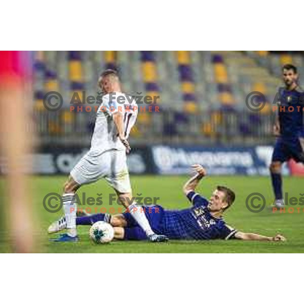 Aleks Pihler in action during Prva liga Telekom Slovenije 2019/20 soccer match between Maribor and Triglav in Ljudski vrt, Maribor, Slovenia on July 13, 2019
