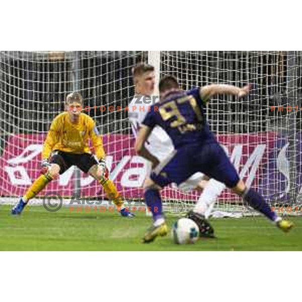 Luka Cadez in action during Prva liga Telekom Slovenije 2019/20 soccer match between Maribor and Triglav in Ljudski vrt, Maribor, Slovenia on July 13, 2019
