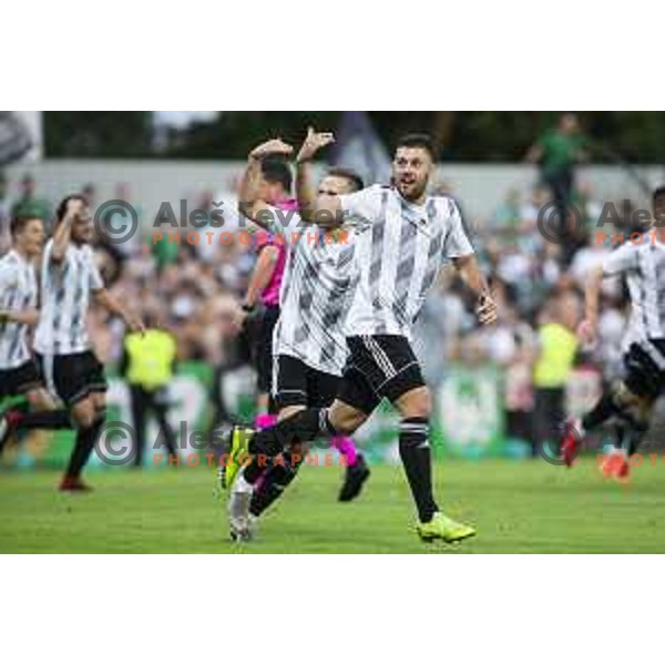 Amadej Marosa celebrating during UEFA Europa League qualifiers football match between Mura and Maccabi Haifa in Fazanerija, Murska Sobota, Slovenia on July 18, 20219