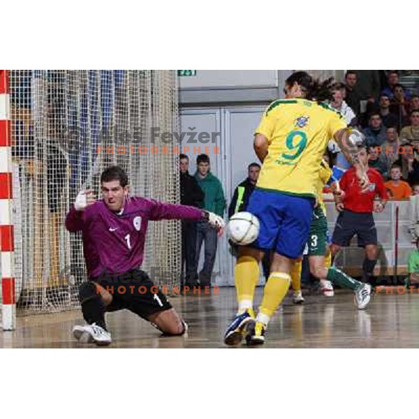 Darko Topic (1) at friendly futsal match Slovenia-Brasil in Hala Tivoli, Ljubljana, Slovenia on 21.2.2008. Brasil won 6:3 (5:1) in front of 4000 spectators. 