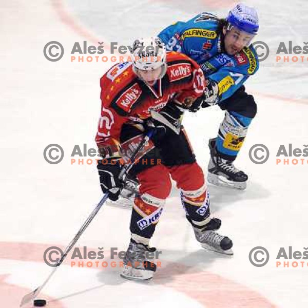 Tomi Hafner at fourth game of EBEL quater final , Jesenice - Linz 