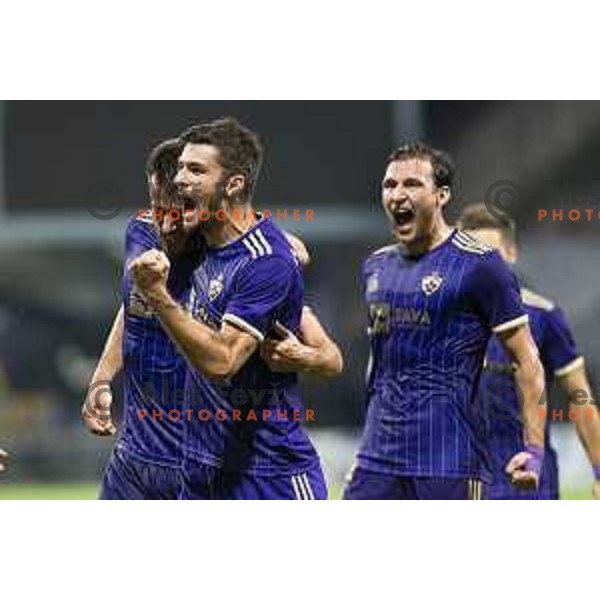 Sasa Ivkovic, Rok Kronaveter celebrating during UEFA Champions League qualifiers football match between Maribor and AIK Stockholm in Ljudski vrt, Maribor, Slovenia on July 24, 2019