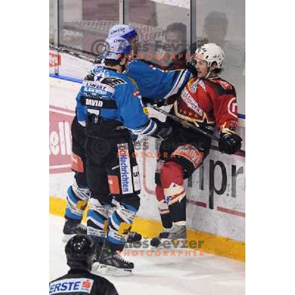 Andrej Hebar at fourth game of EBEL quater final , Jesenice - Linz 