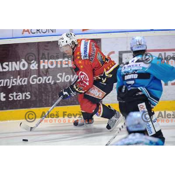 Henrik Malmstrom at fourth game of EBEL quater final , Jesenice - Linz 