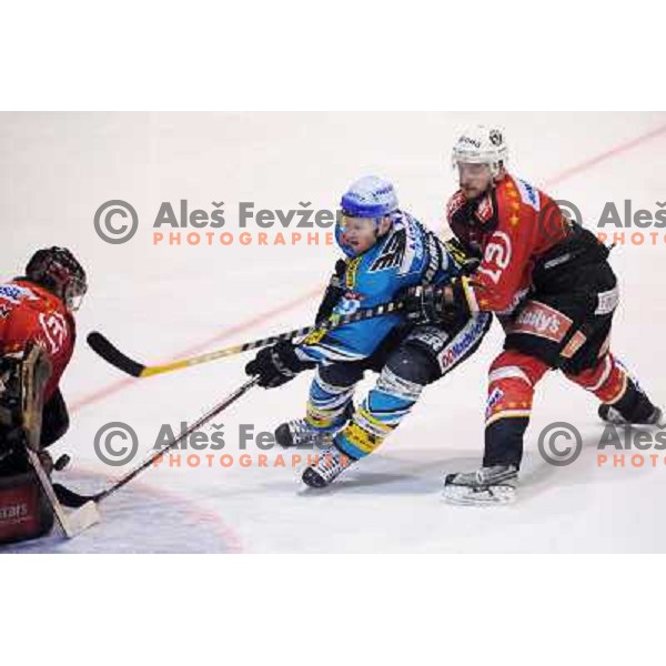 Robert Kristan and Miha Rebolj at fourth game of EBEL quater final , Jesenice - Linz 