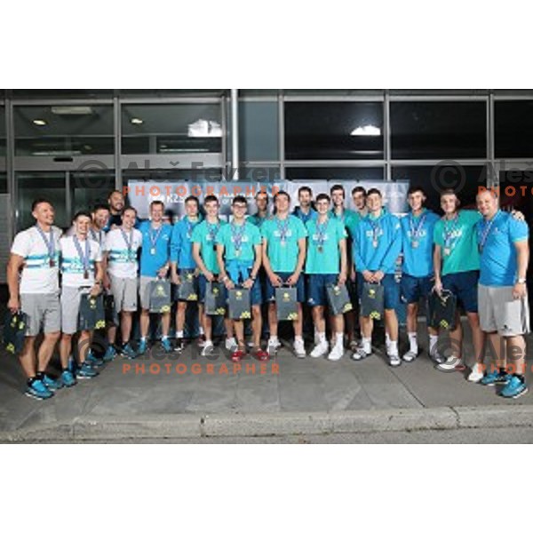 Reception for Slovenia U-18 basketball team, winners of Bronze medal at European Championships in Volos (Greece), Augsut 5, 2019, Ljubljana